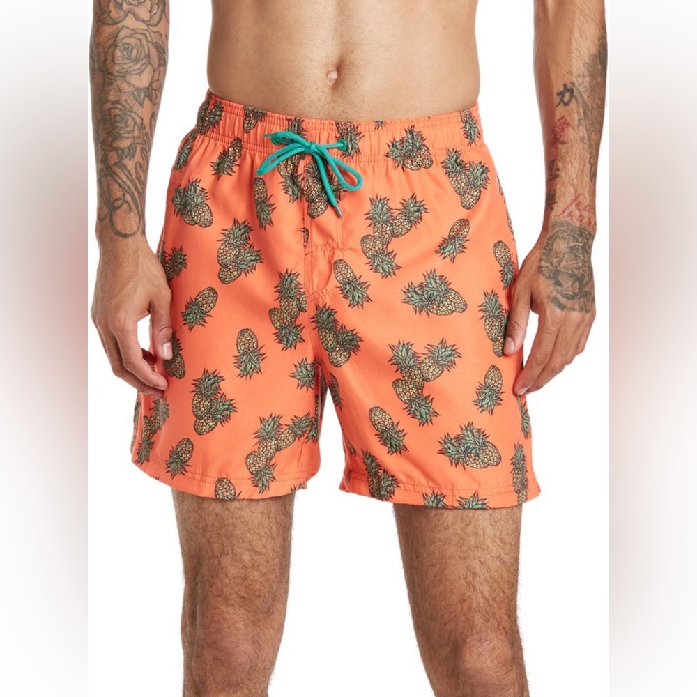 NWT BURNSIDE MENS BATHING SUIT SHORTS SIZE XL